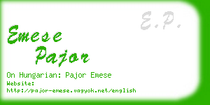 emese pajor business card